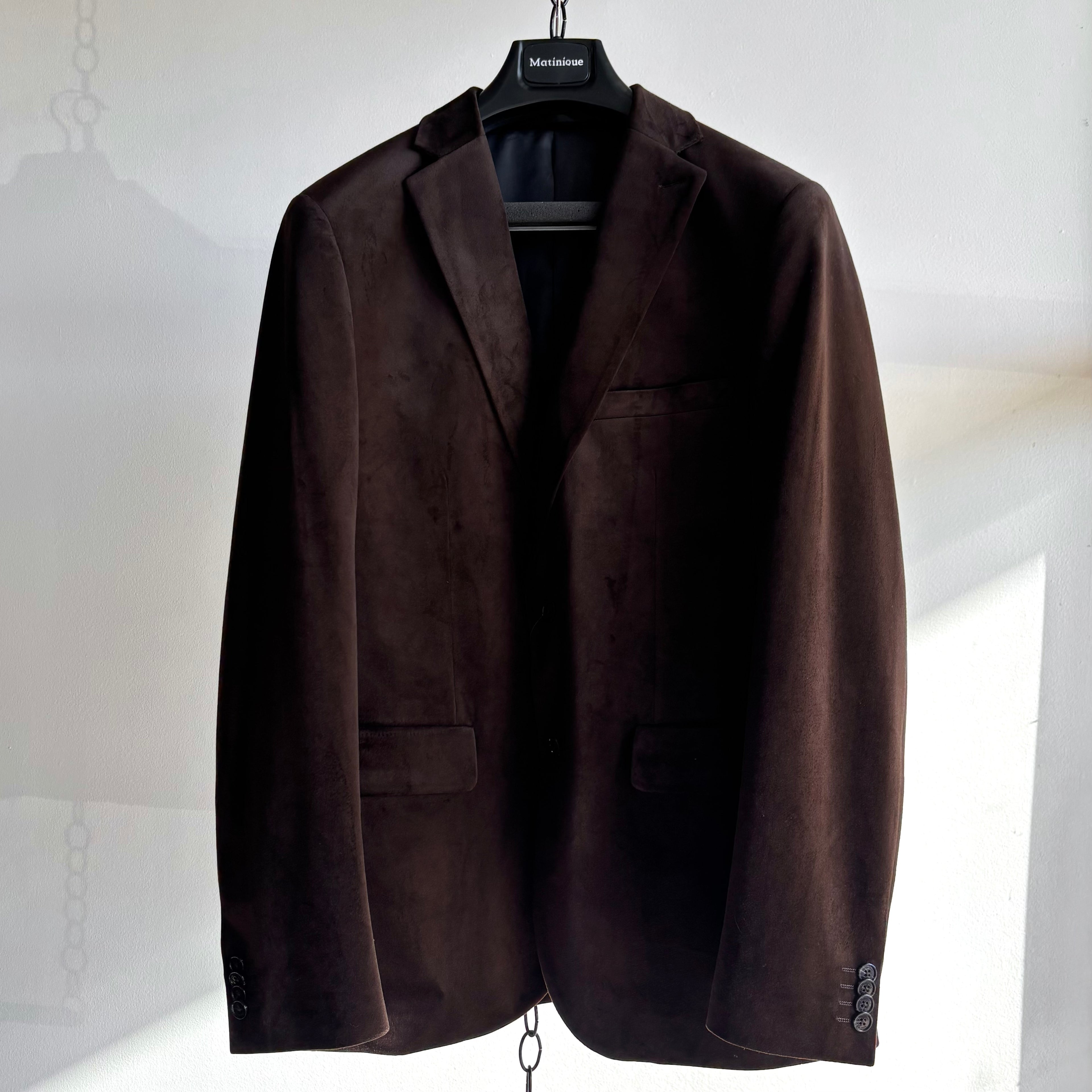 MAgeorge F Velvet Blazer in Ganache
