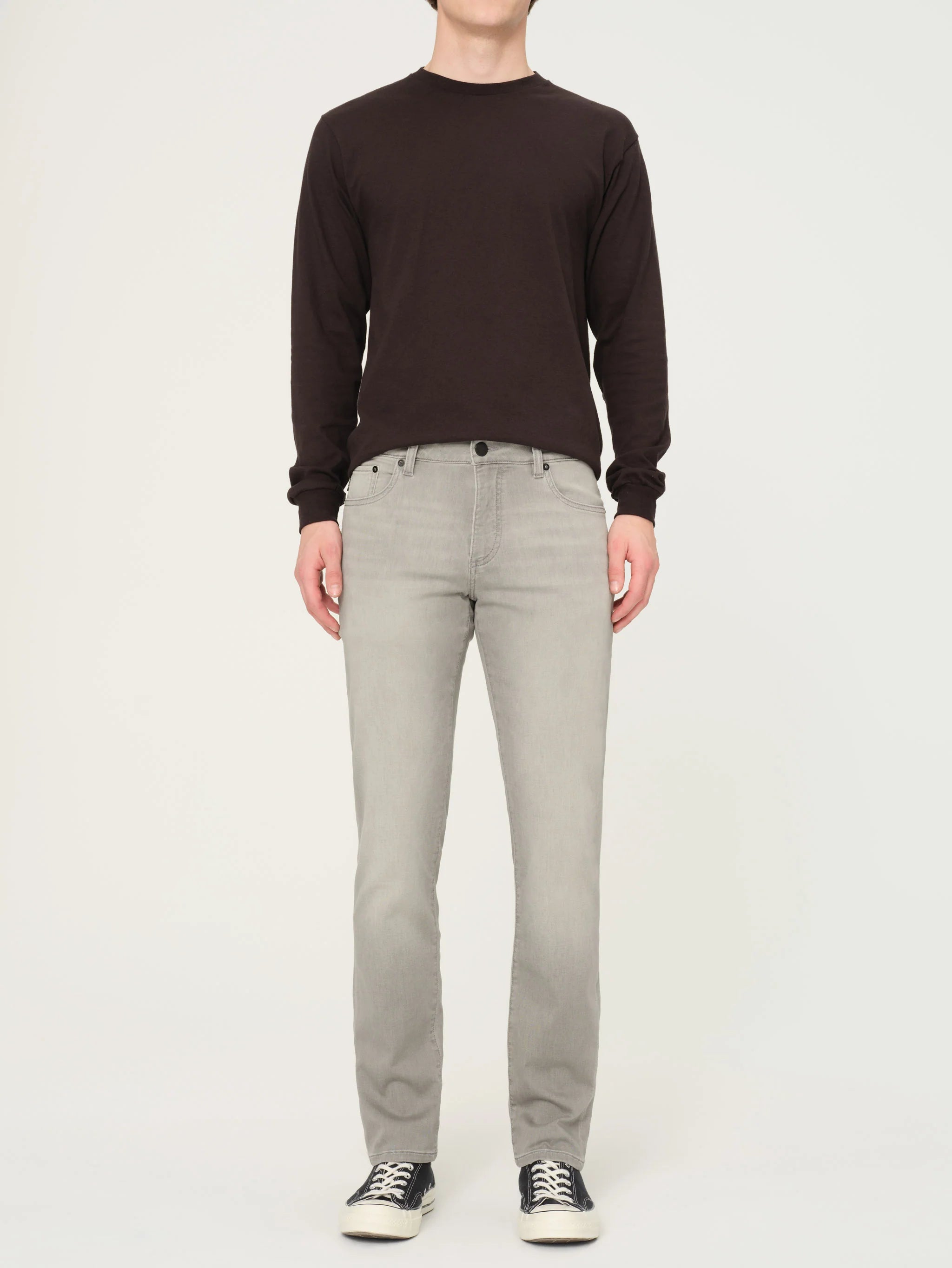 Nick Slim in Grey Washed Knit