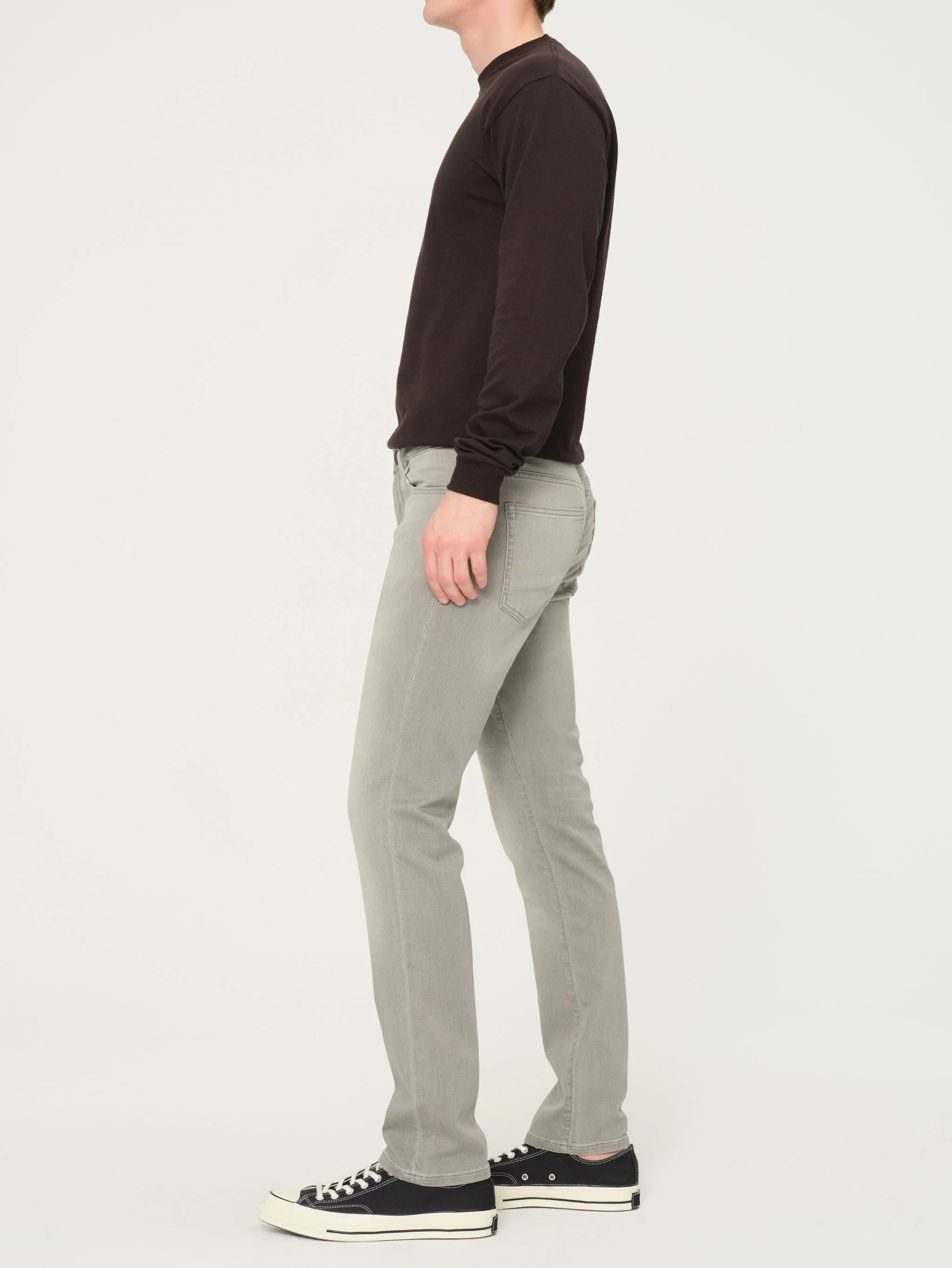 Nick Slim in Grey Washed Knit