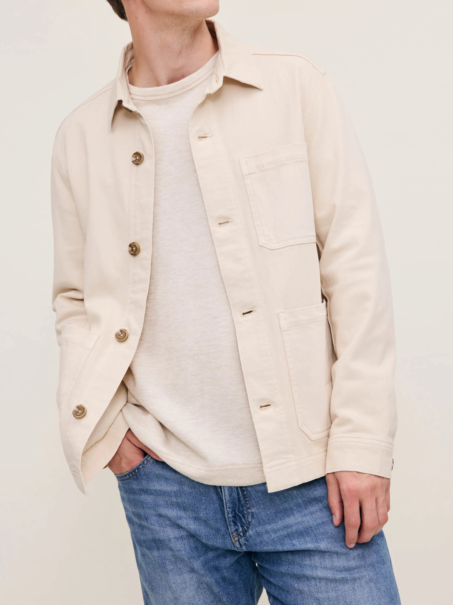 Sean Shirt Jacket in Jute