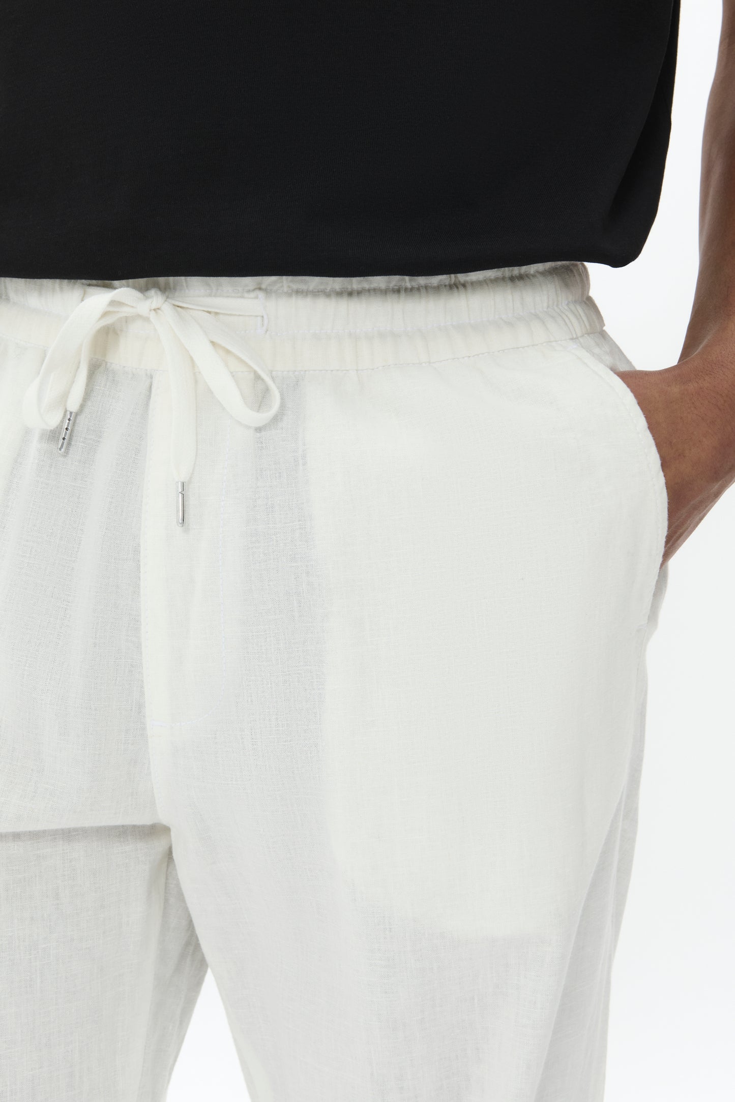 MaBarton Linen Pant in Broken White