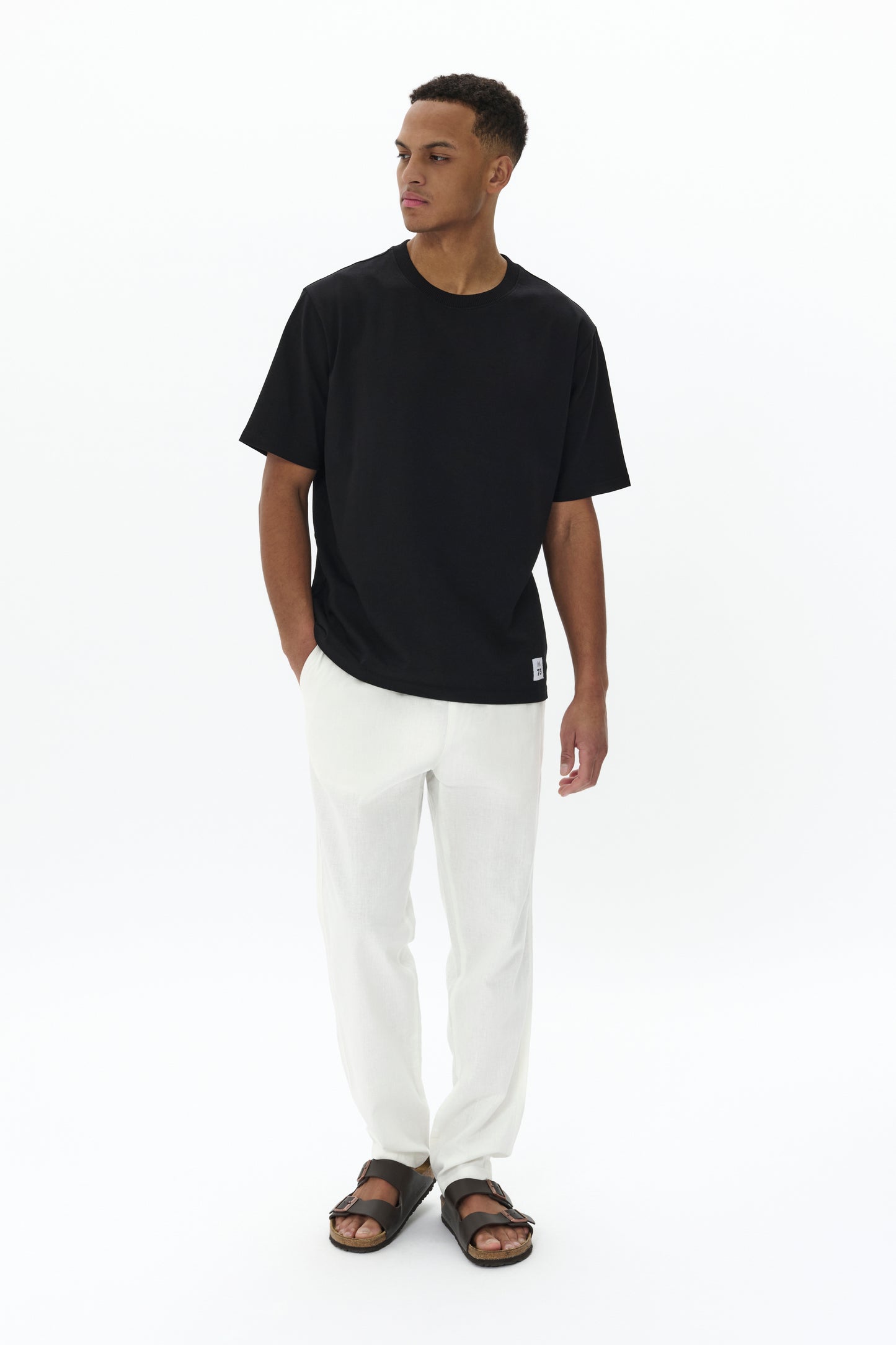 MaBarton Linen Pant in Broken White