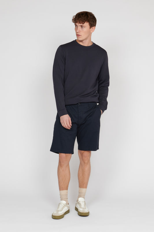 MaBarton Linen Short in Dark Navy