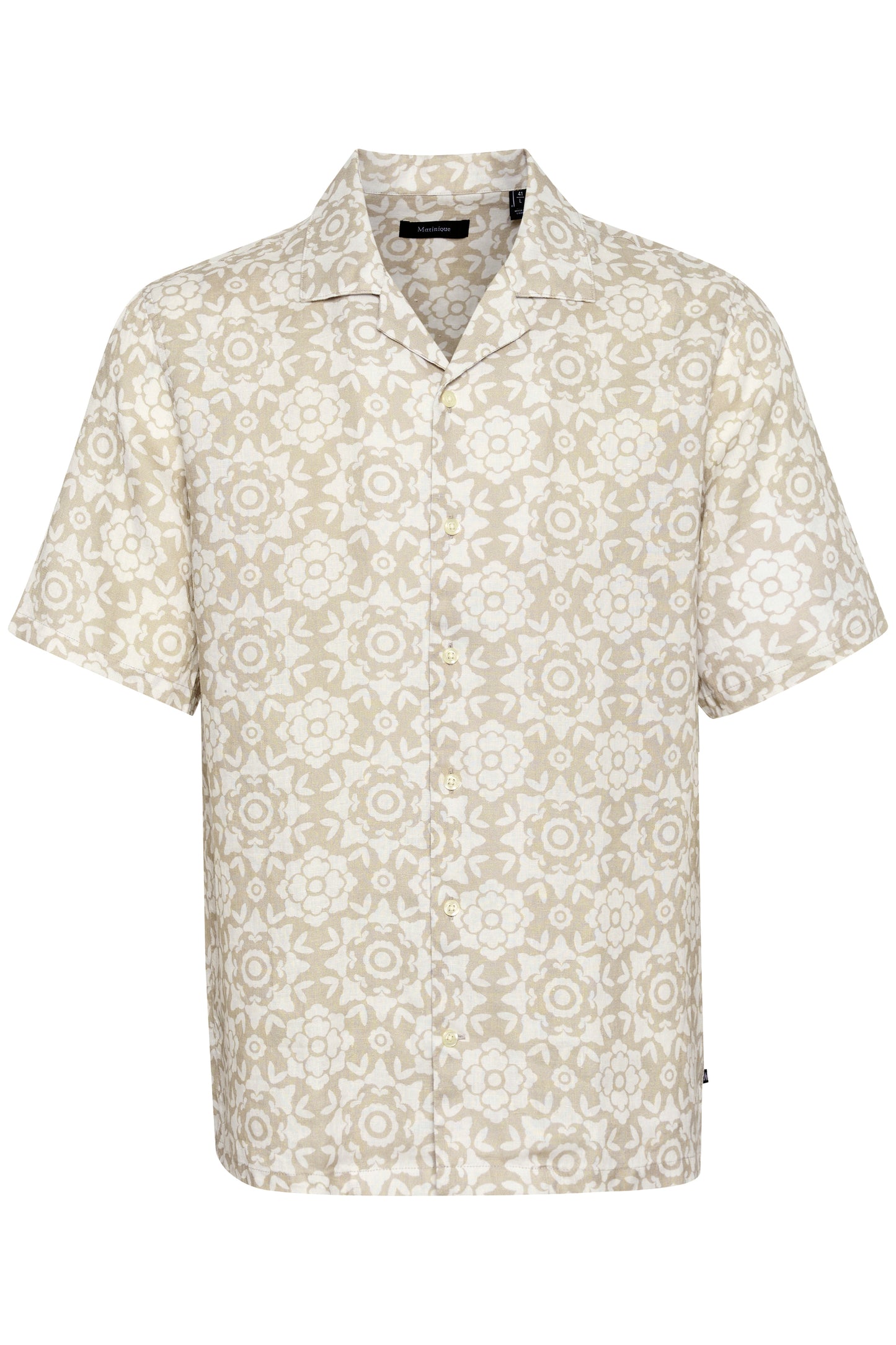 MaKlampo SS Linen Shirt in Plaza Taupe
