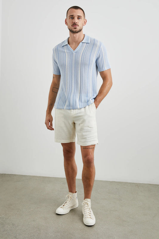 Etanne Polo Shirt in Merdian Ecru Stripe