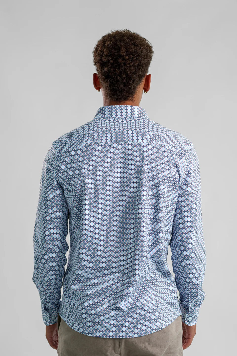 Long Sleeve Knit in Blue Medallion