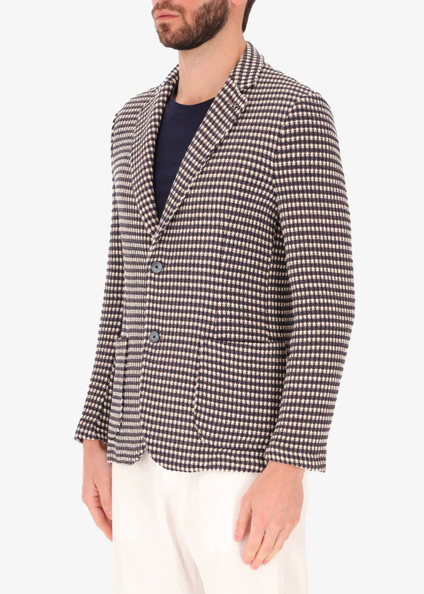 Jacket Reg in Blu Cream