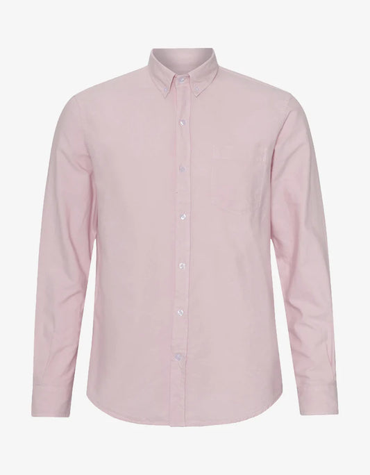 Organic Button Down in Faded Pink