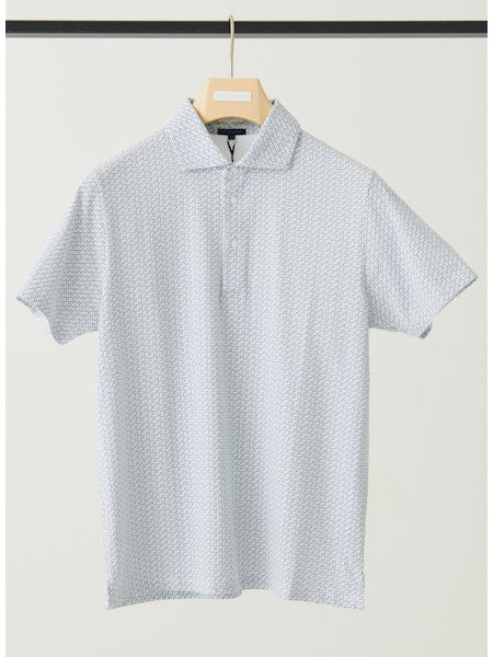 All Over Print Polo in Baby Blue