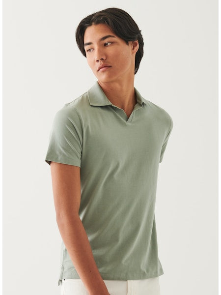 Iconic Open Polo in Green Pea