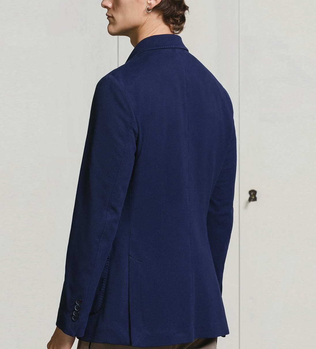 Giacca Oxford Tinto Capo Blazer in Navy