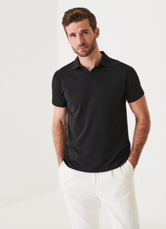 Iconic Open Polo in Black