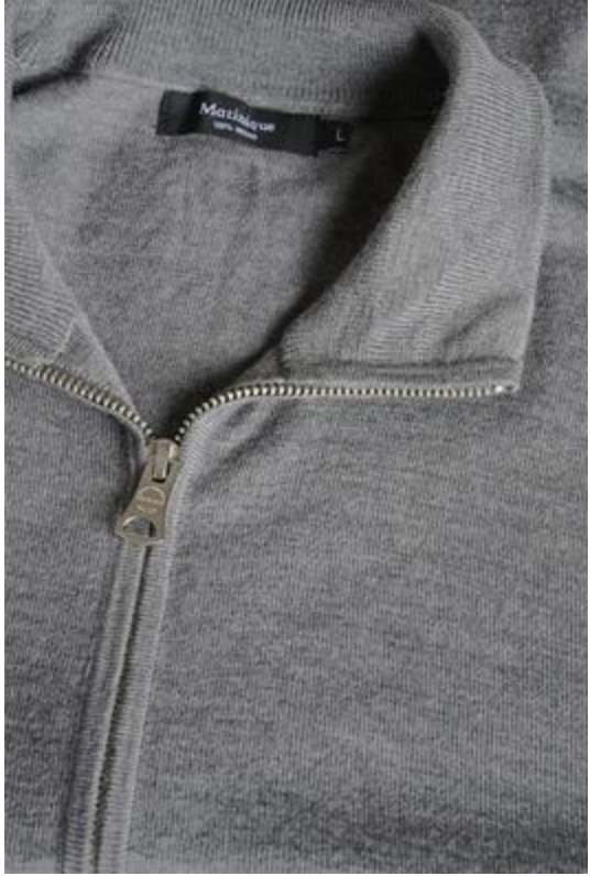 MAMAson Zippered Knit in  Medium Grey