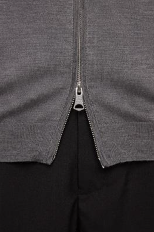 MAMAson Zippered Knit in  Medium Grey