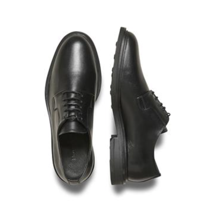 MaFinch Smooth Derby Shoe in Black