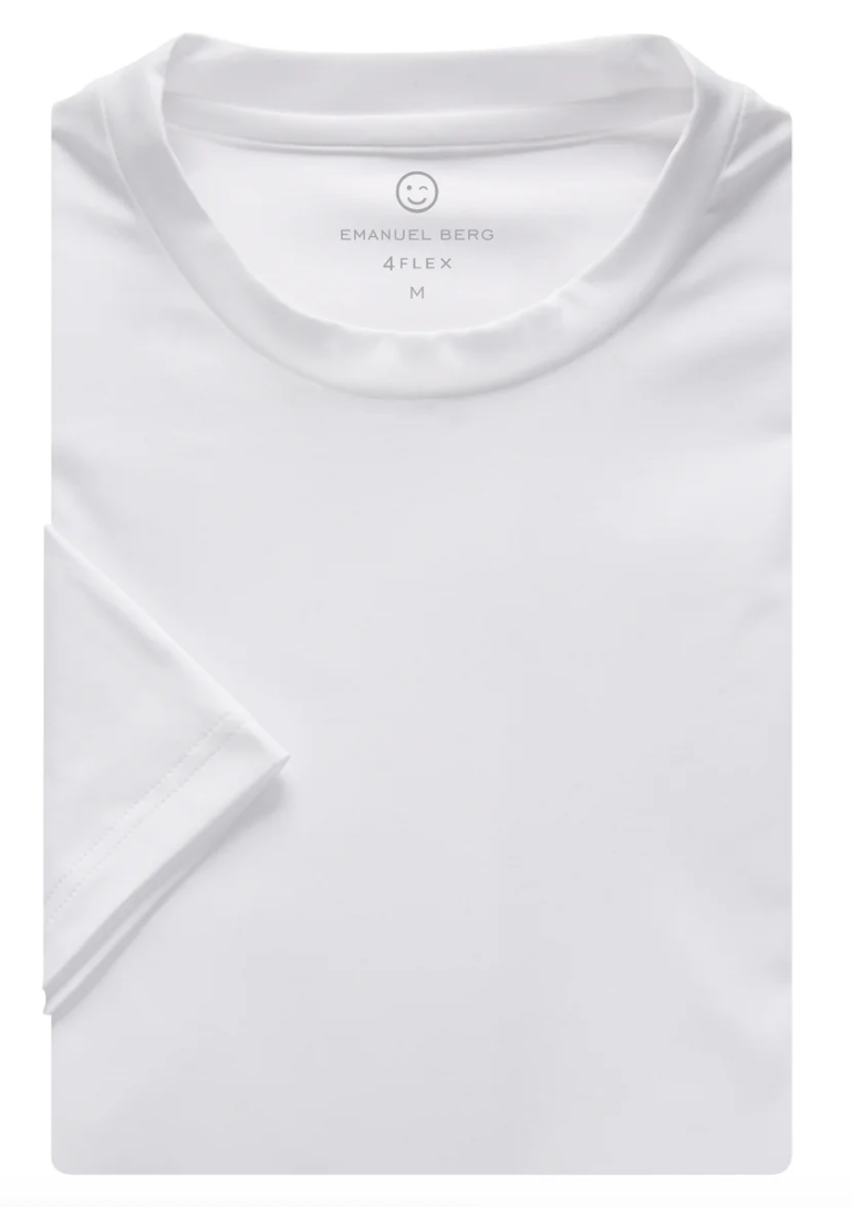 Modern 4-Flex Stretch Knit T-Shirt in White