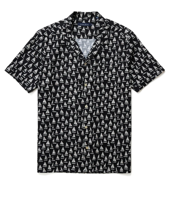 Resort Short Sleeve Shirt in Sailboats