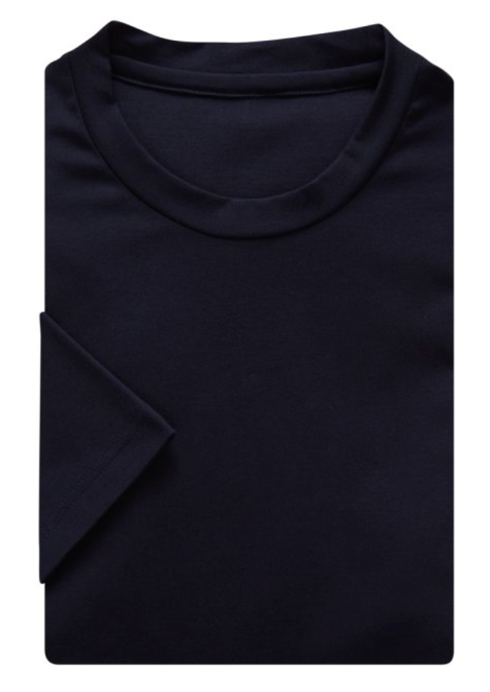 Modern 4-Flex Stretch Knit T-Shirt in Navy