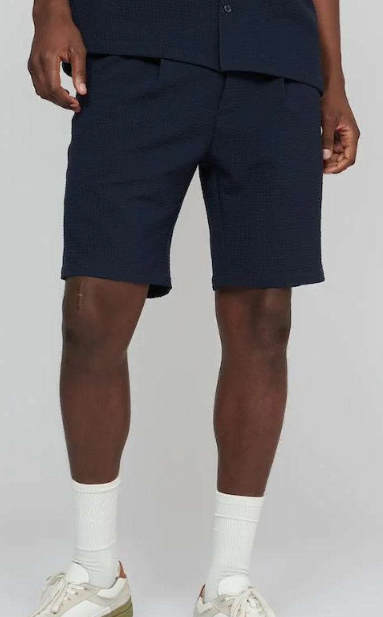 MaJay Short in Navy Seersucker