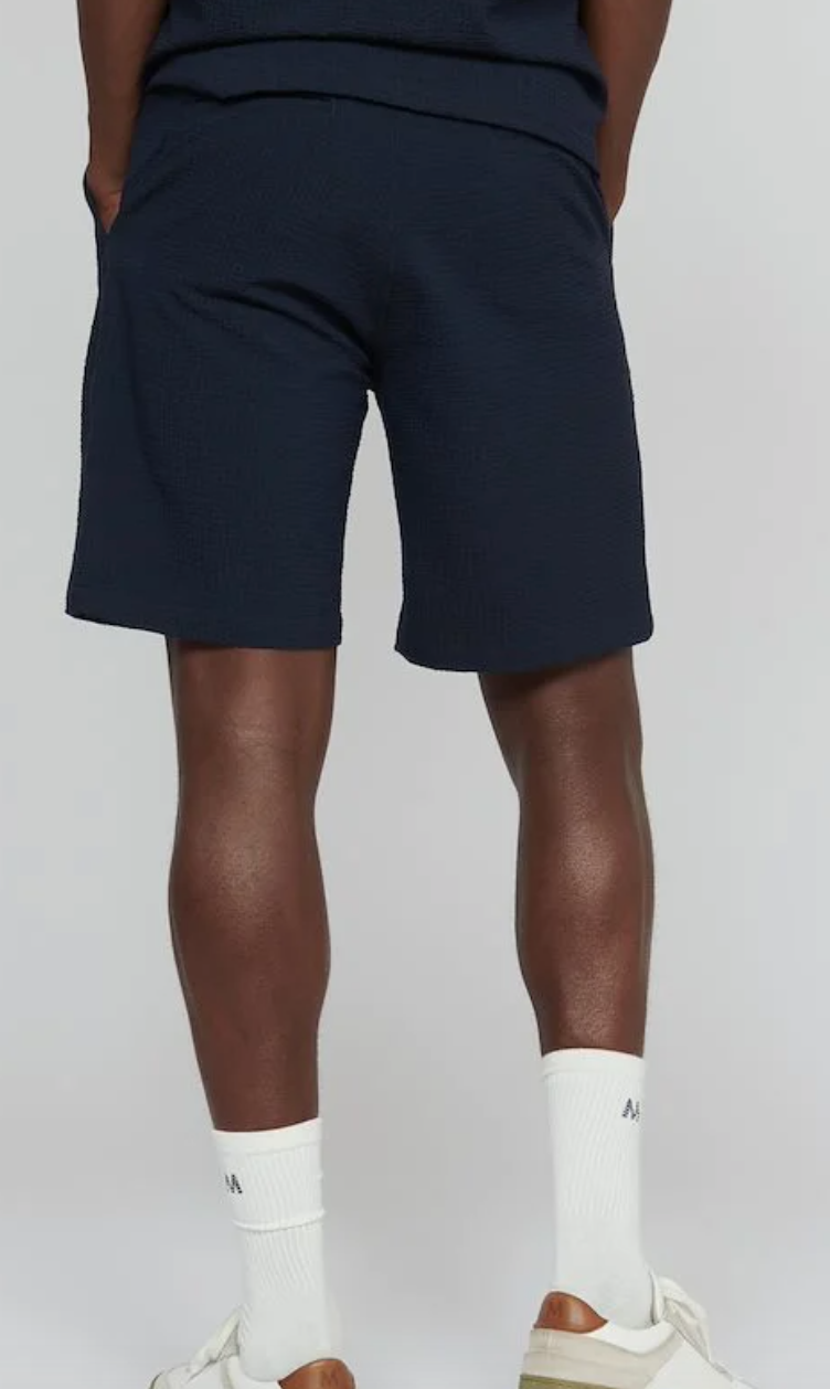 MaJay Short in Navy Seersucker