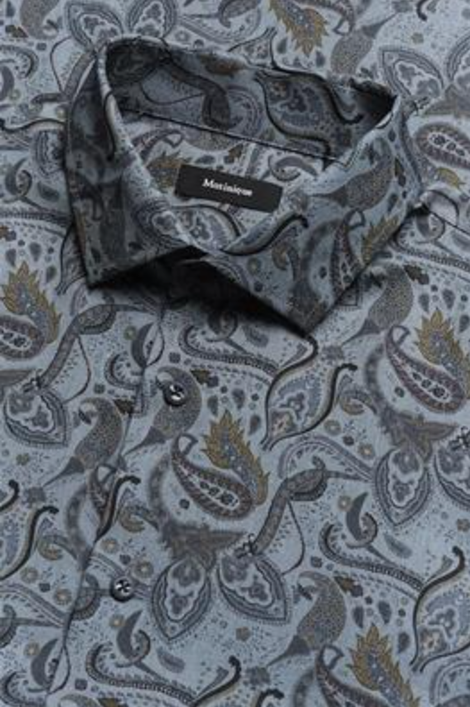 MaTrostol BE Shirt in Navy Paisley