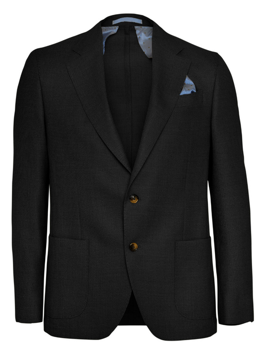 Hopsack Prince Blazer in Black