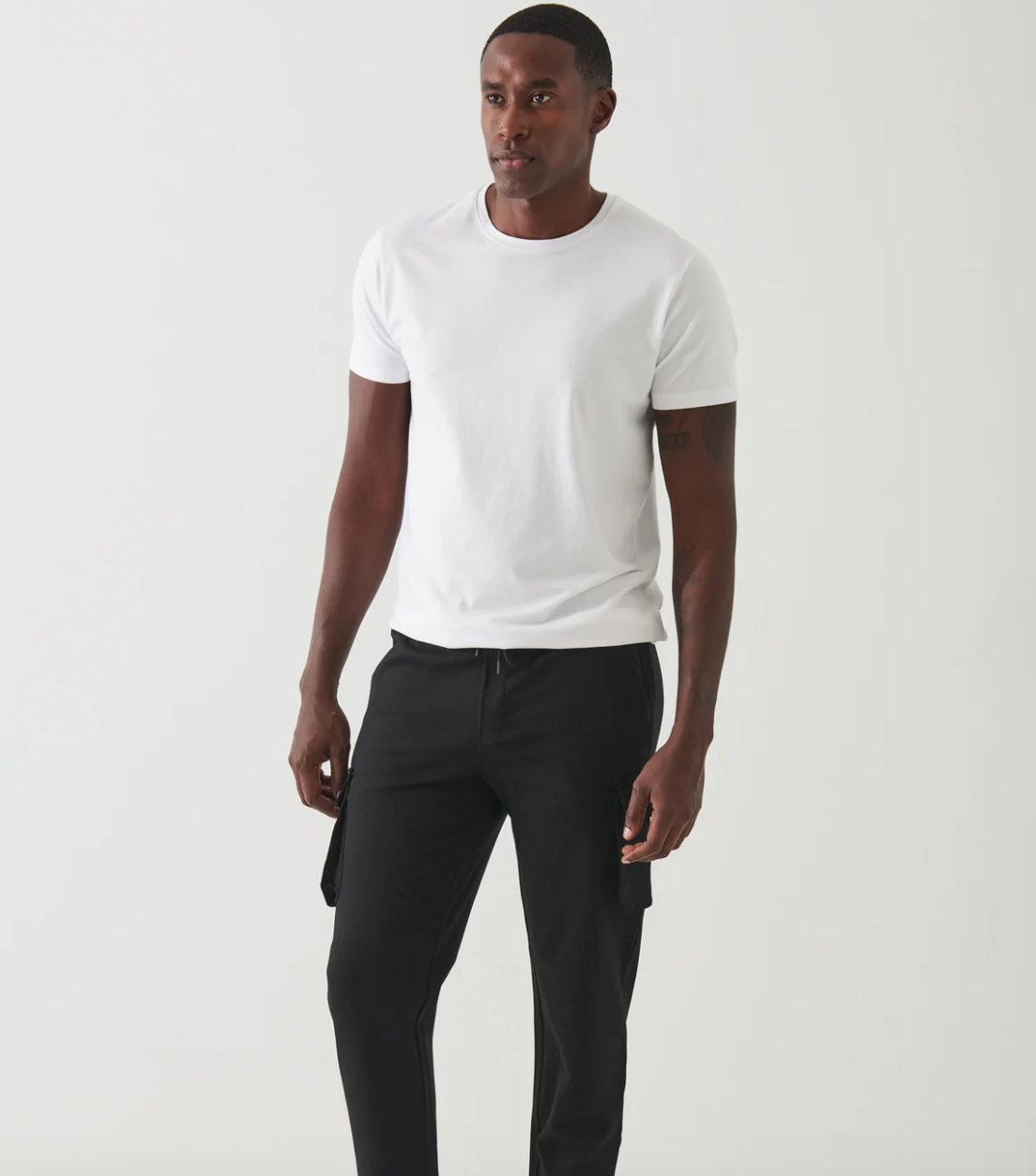 Stretch Cargo Jogger in Black
