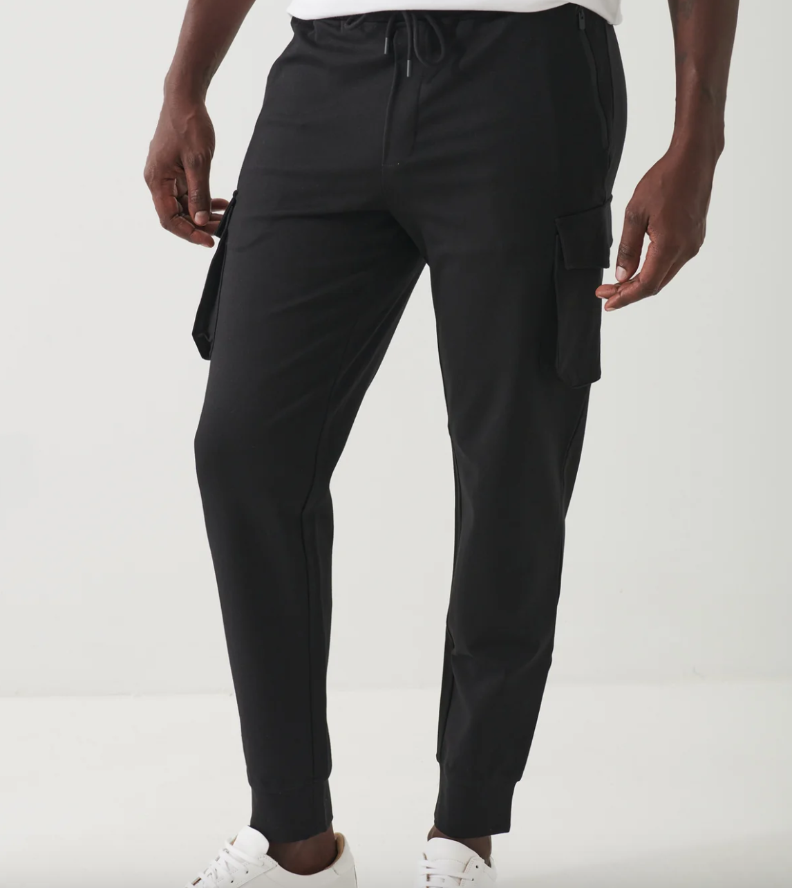 Stretch Cargo Jogger in Black