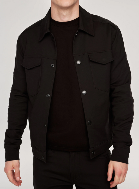 Vaughn Trucker Jacket in Black Onyx