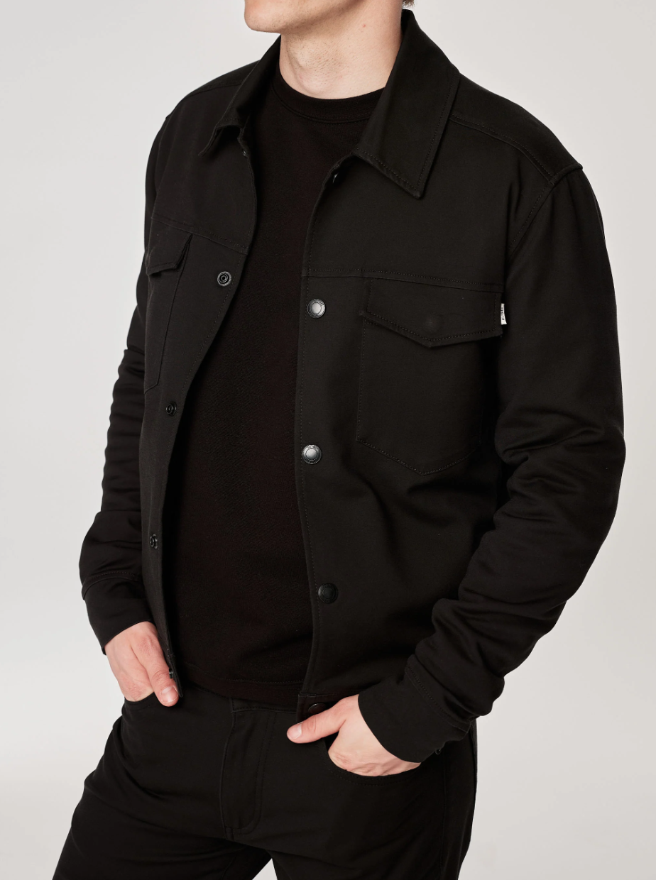 Vaughn Trucker Jacket in Black Onyx