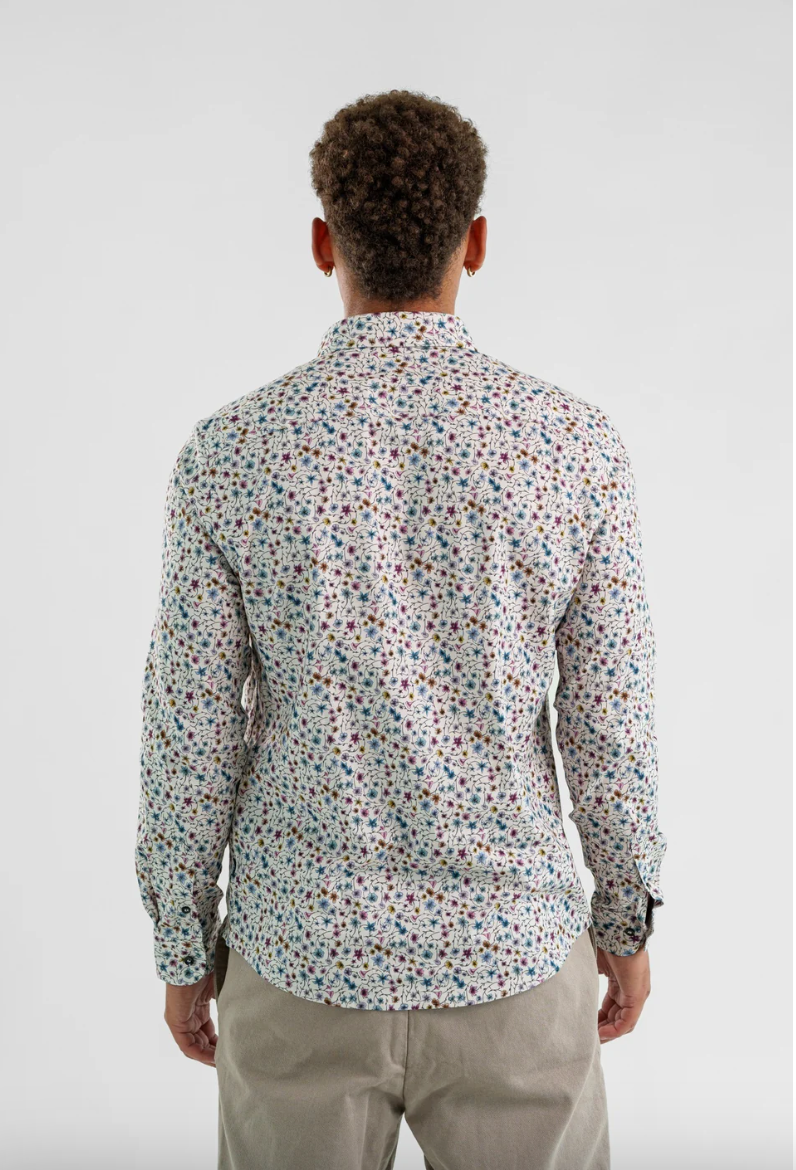 Long Sleeve Woven in Watercolor Floral