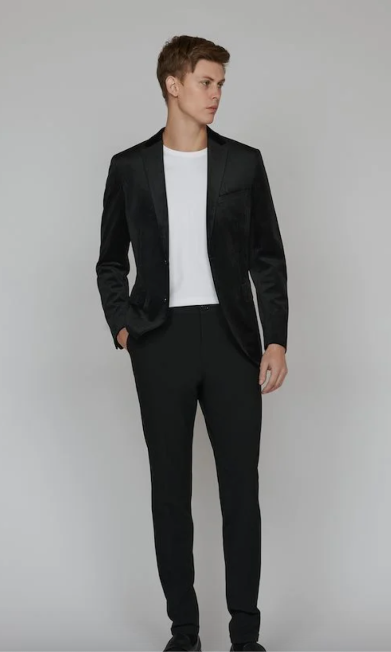 MaGeorge Velvet Blazer in Black