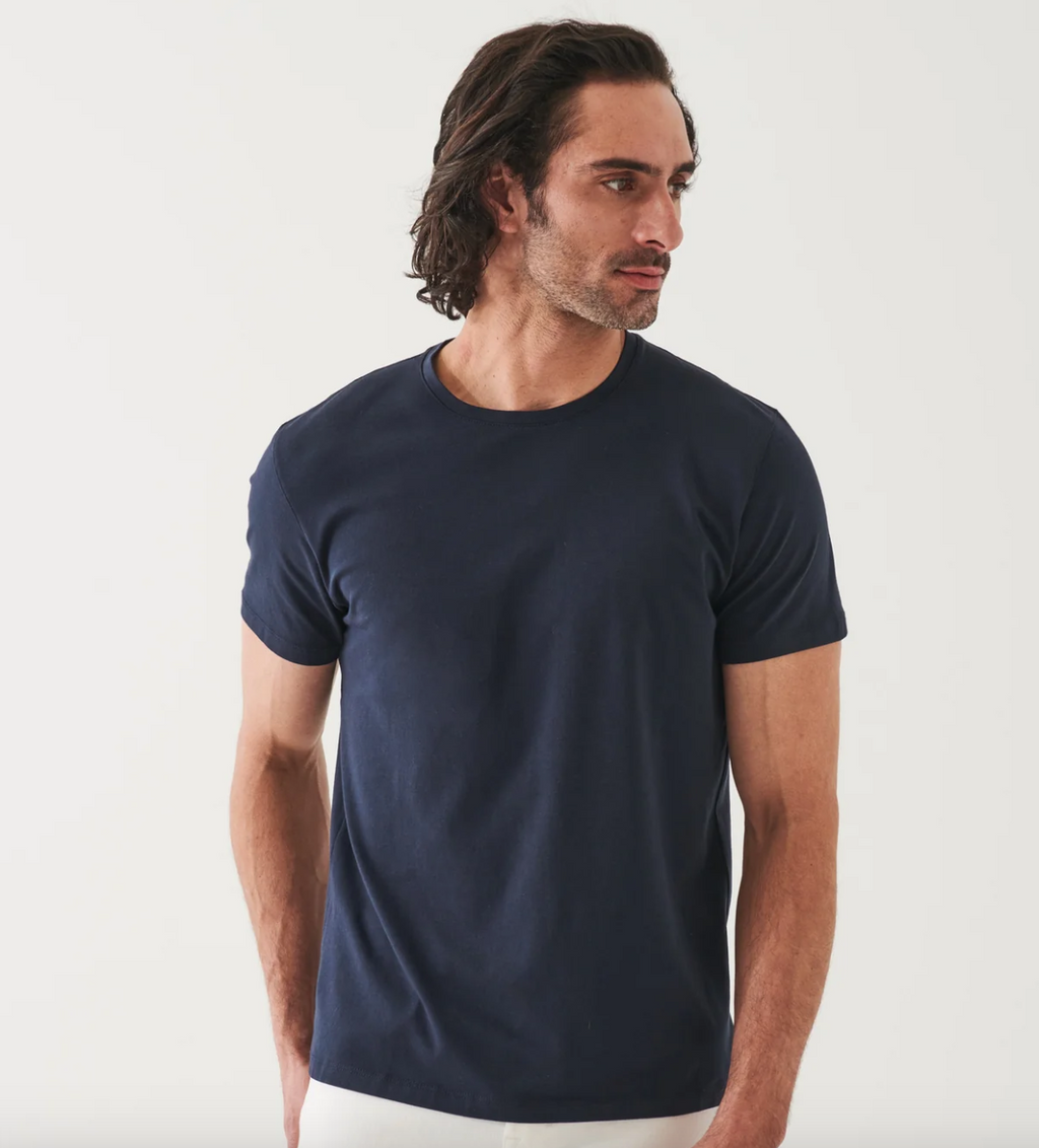 Iconic Pima Tee in Dark Navy
