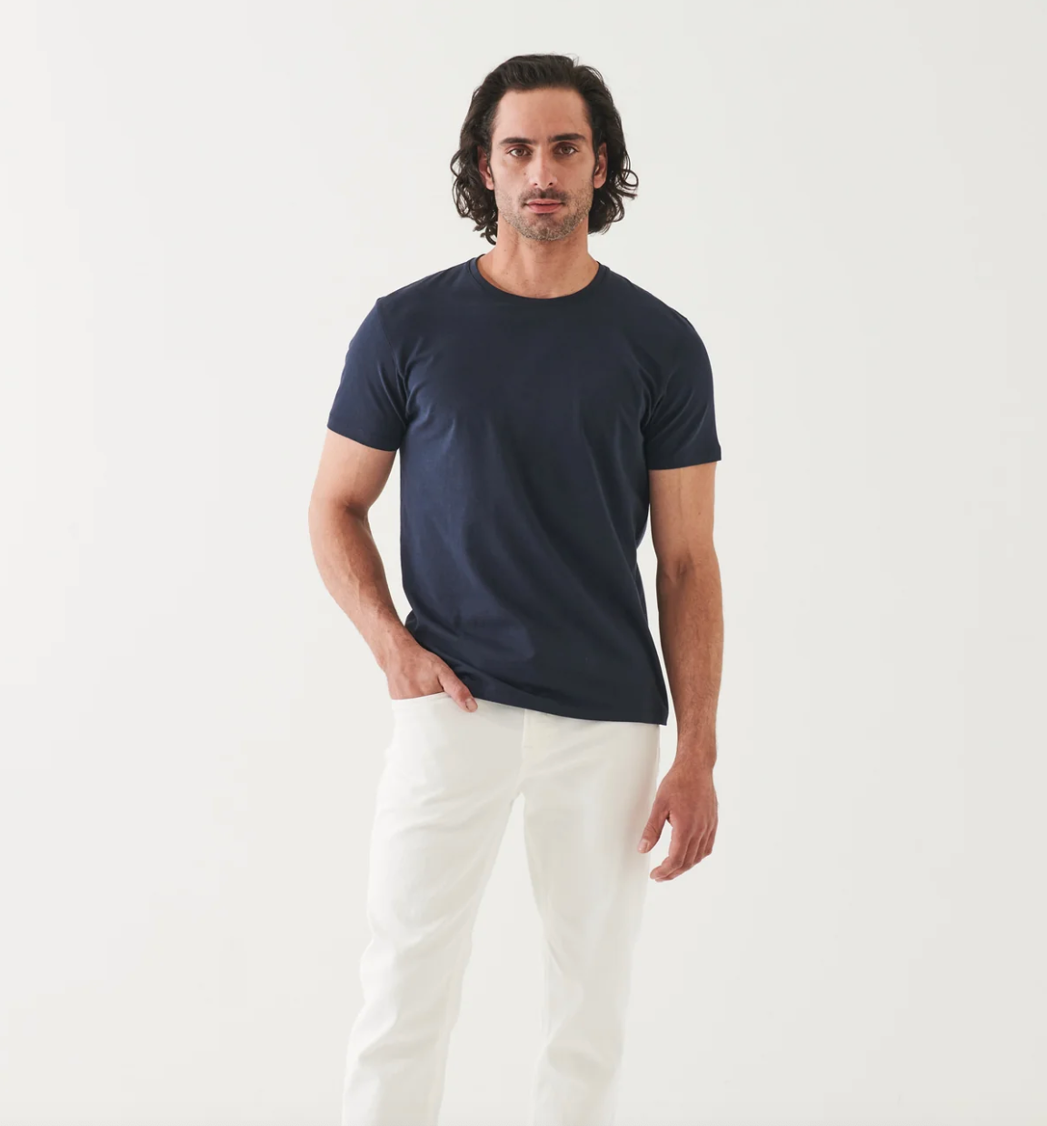 Iconic Pima Tee in Dark Navy