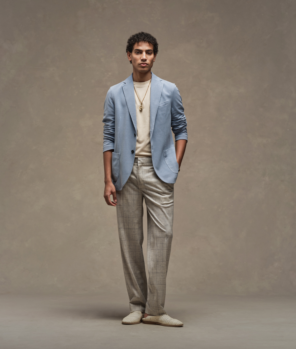 Oxford Blazer in Powder Blue