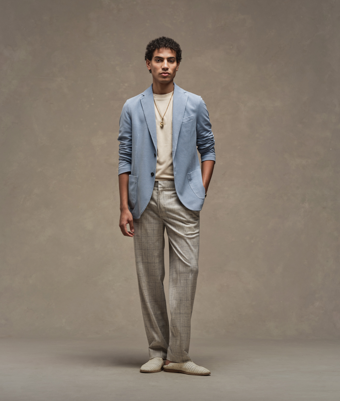 Oxford Blazer in Powder Blue