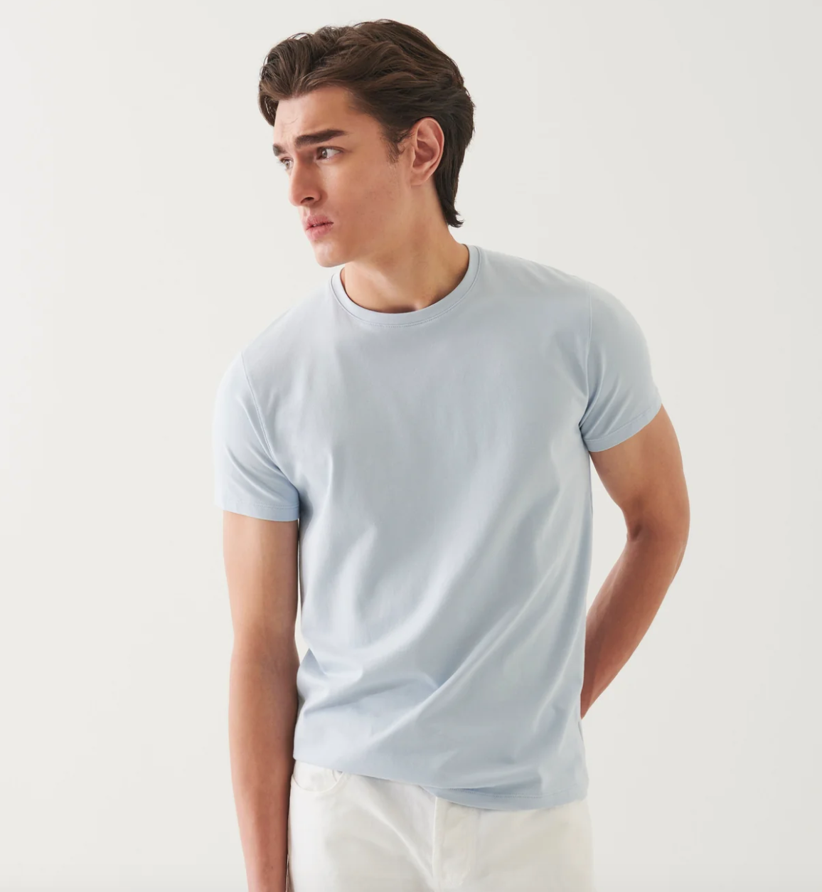 Iconic Pima Tee in Blue Ice
