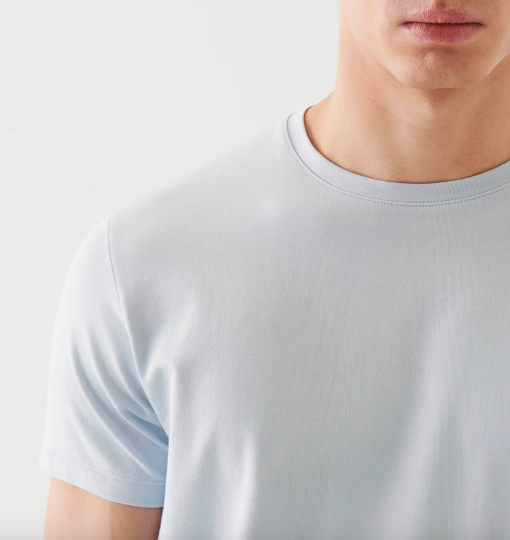 Iconic Pima Tee in Blue Ice