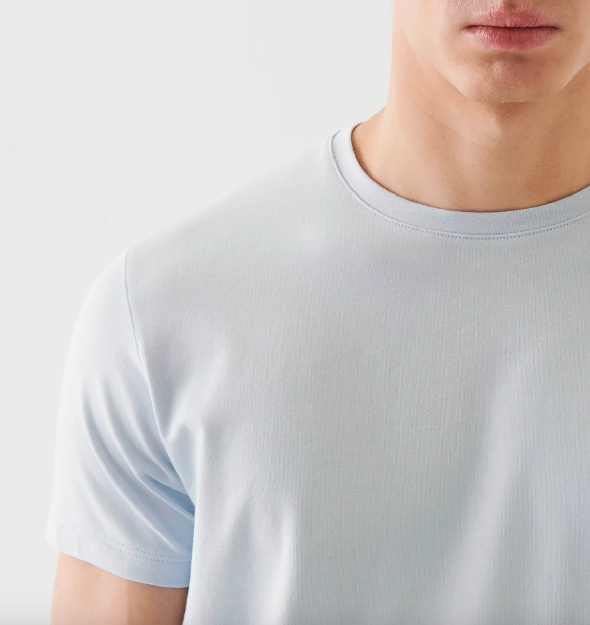 Iconic Pima Tee in Blue Ice