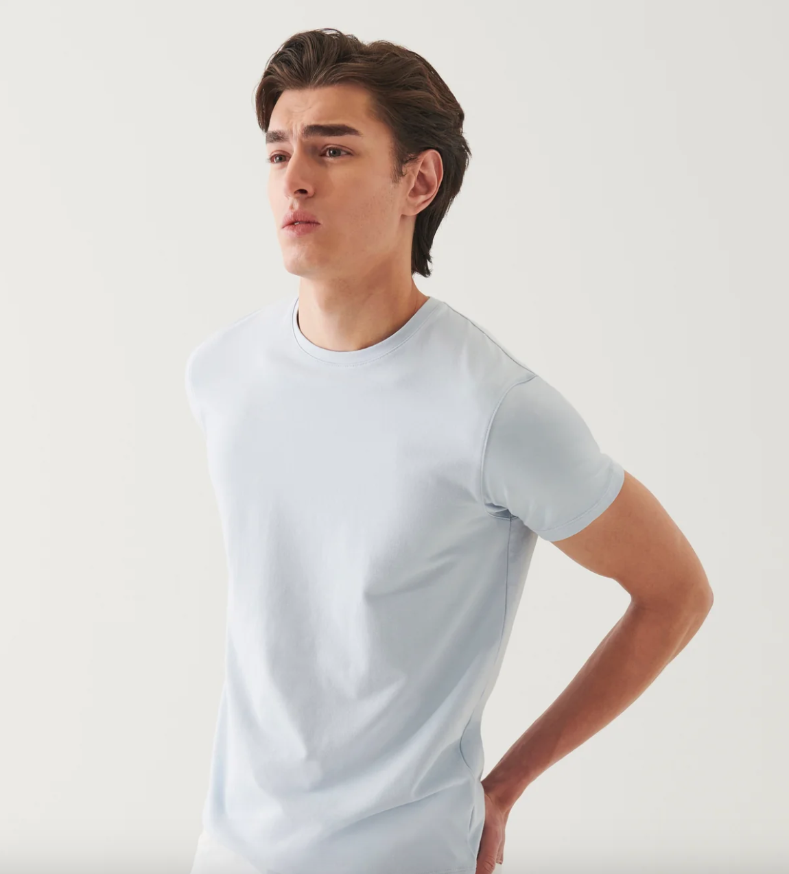 Iconic Pima Tee in Blue Ice