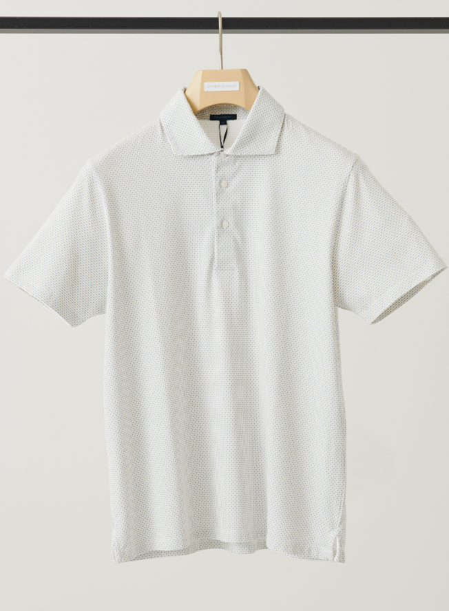 All Over Print Polo in Country Blue