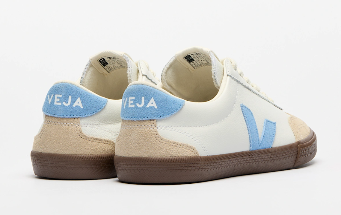 Volley Sneaker in White Aqua Bark