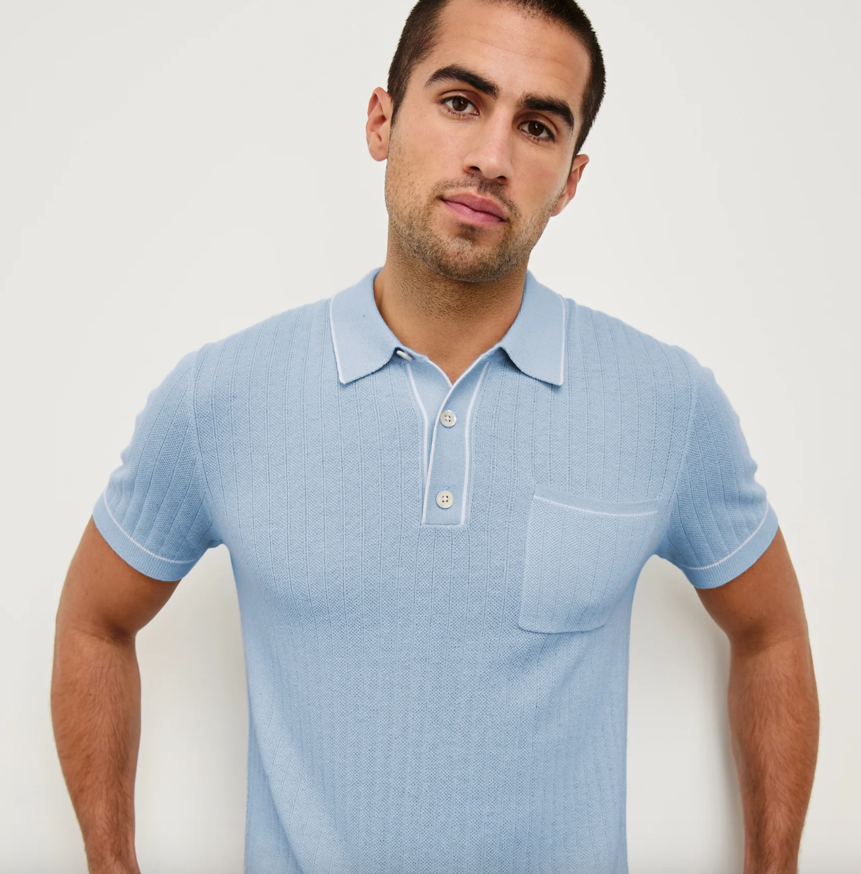 Blue Hardy Shirt in Light Blue Melange