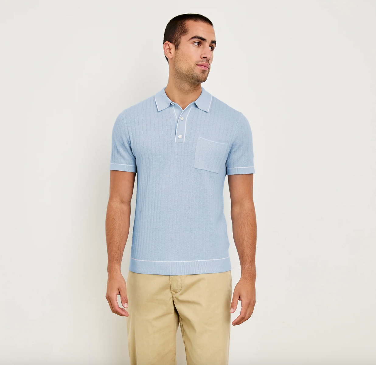 Blue Hardy Shirt in Light Blue Melange