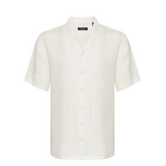 MaKlampo Linen SS Shirt in Off White