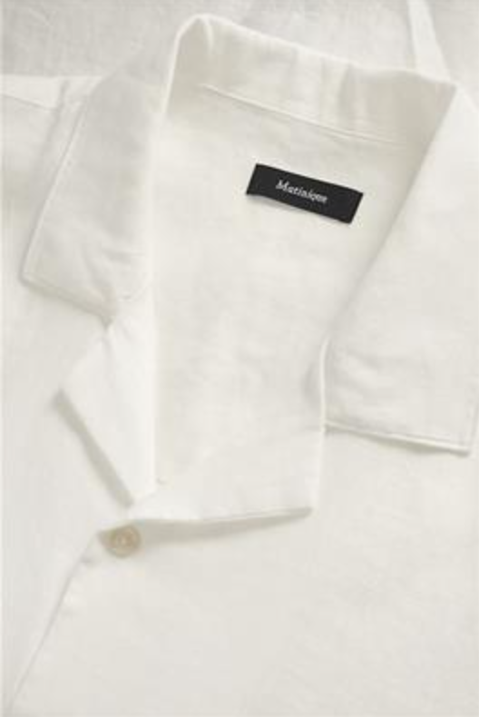 MaKlampo Linen SS Shirt in Off White
