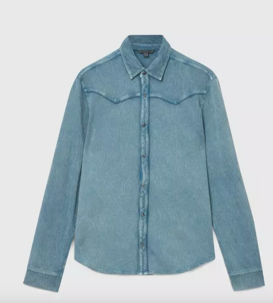Miner Western Shirt in Demin Heather