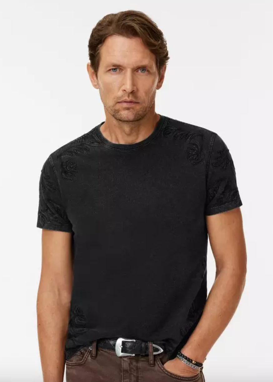 Western Motif Tee in Black