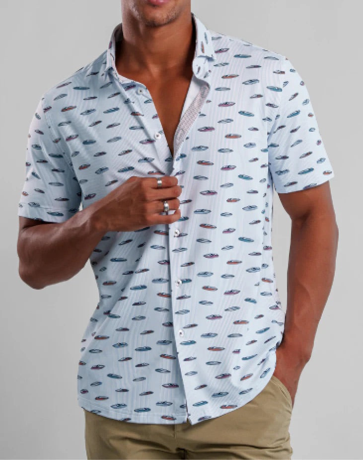 Short Sleeve Knit in Miami Speeders