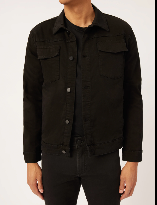 Vaughn Denim Jacket in Cavern (Blk)